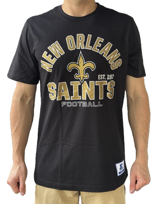 New Orleans Saints Men's T-Shirt - Mesh Letters