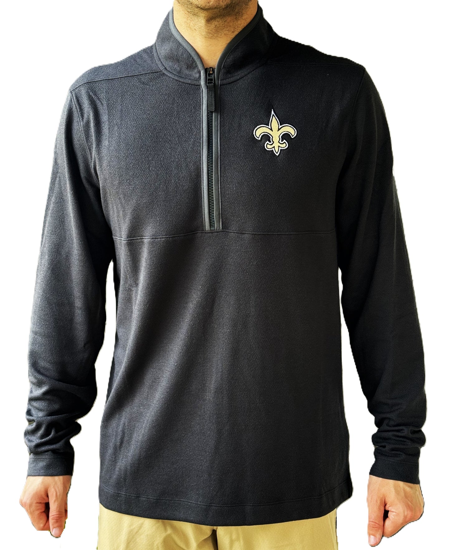 New Orleans Saints 1/4 Zip Fleece- Lightweight