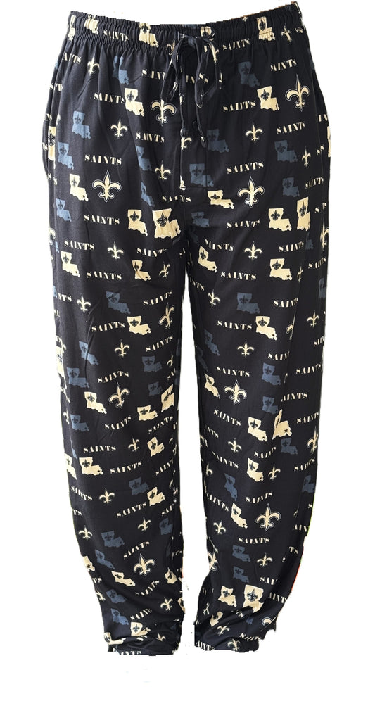 New Orleans Saints Men's Pajama Pants - All Over