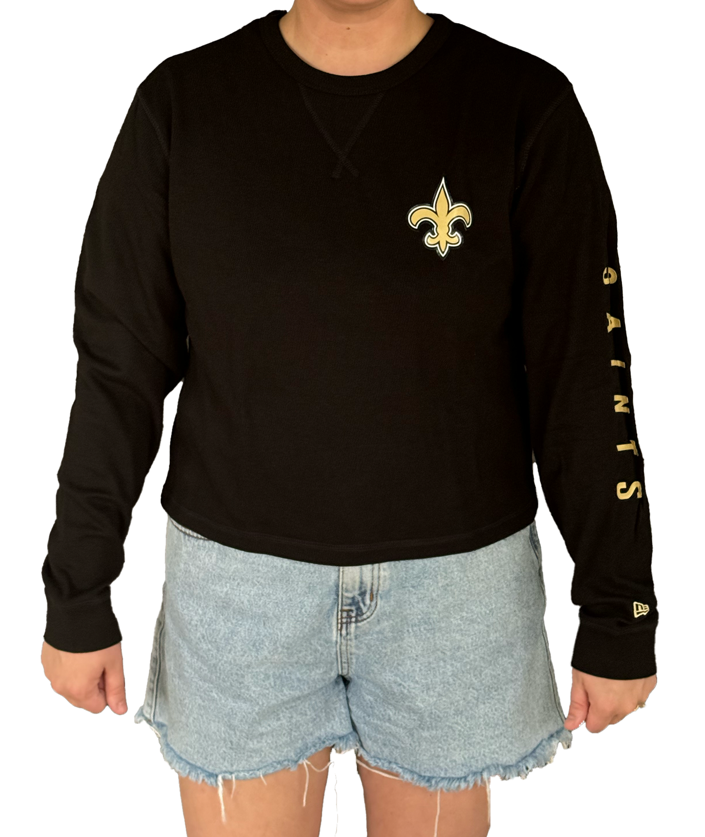 New Orleans Saints Womens Long Sleeve - Waffle FDL