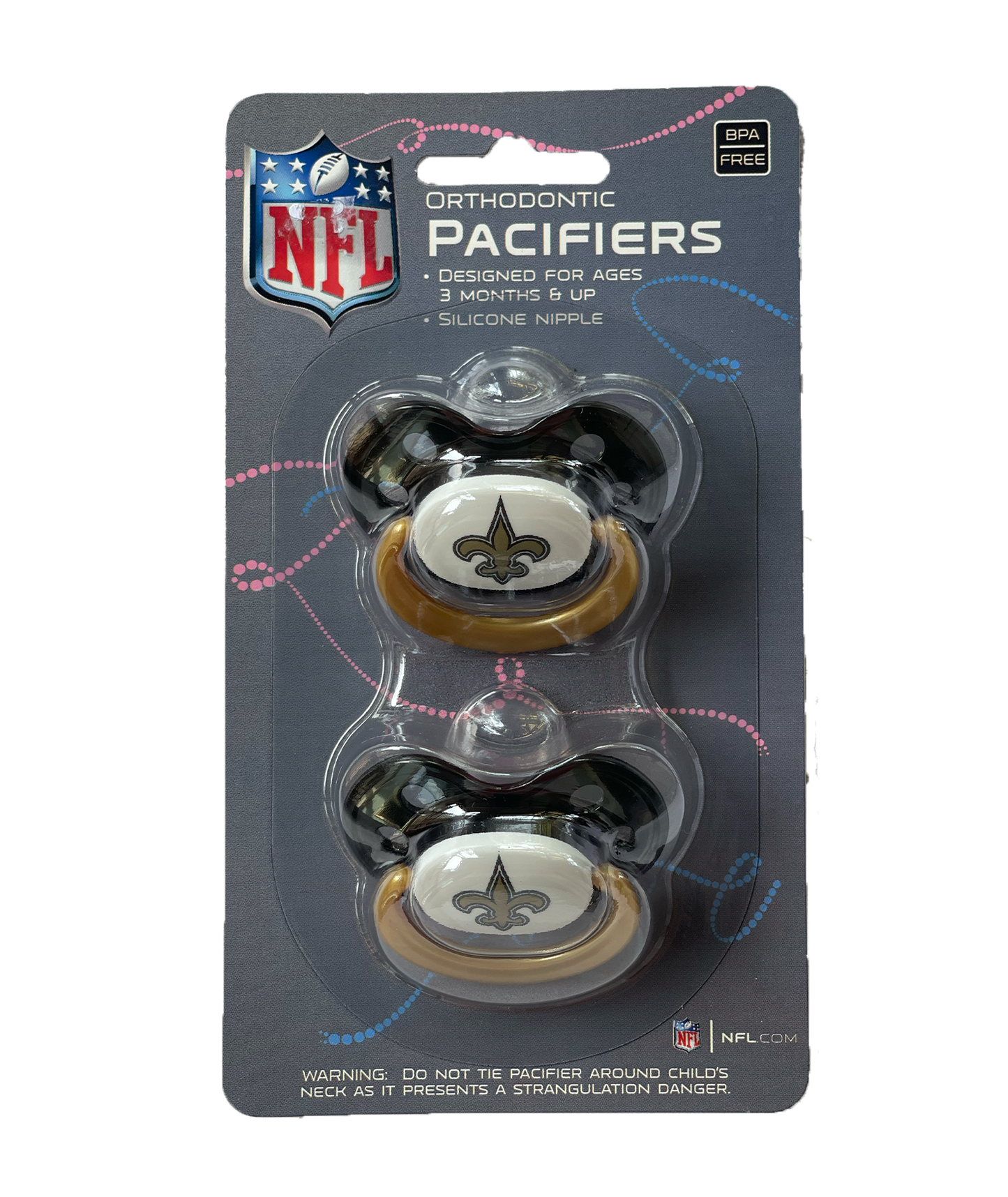 New Orleans Saints Pacifier Set