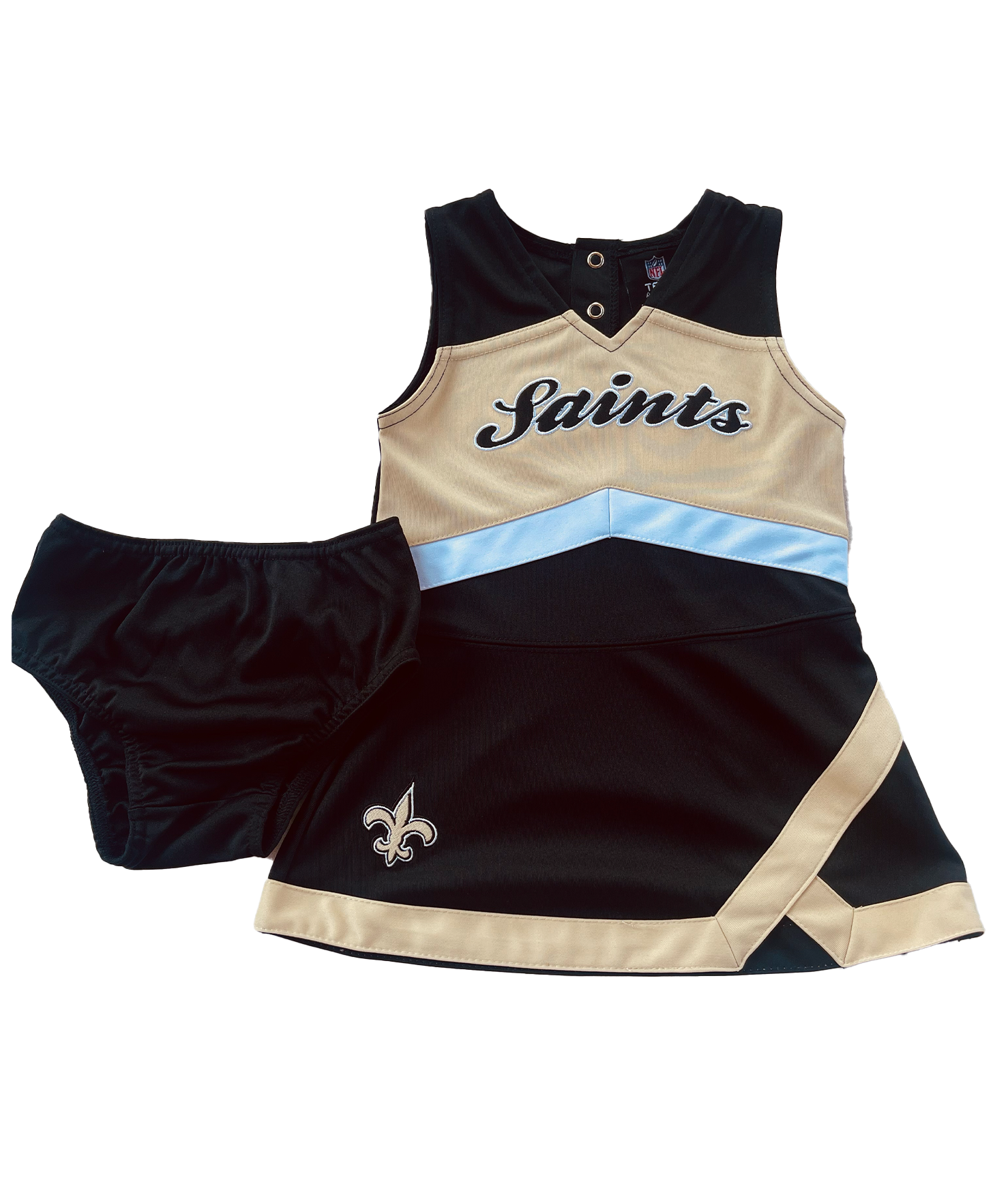 chinese dress ladies Lulu Bebe Molly Saints Fleur de Lis Embroidered Plaid Dress main image 1