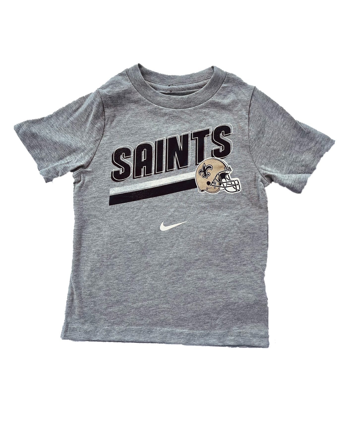 New Orleans Saints Youth T Shirt - Team Helmet Gray