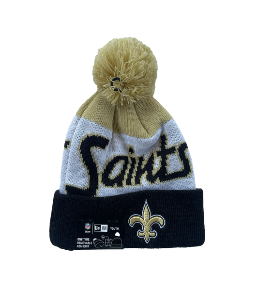 New Orleans Saints Youth Knit Hat - Script