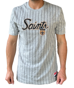 New Orleans Saints Men's T-Shirt - Pin Stripe