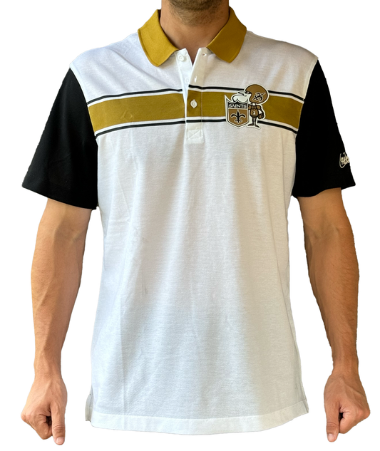 New Orleans Saints Men's Polo - Rewind Stripe