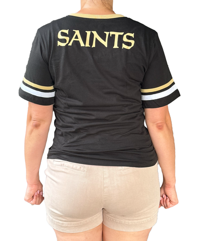 New Orleans Saints Women's Short Sleeve Shirt - V-Neck FDL