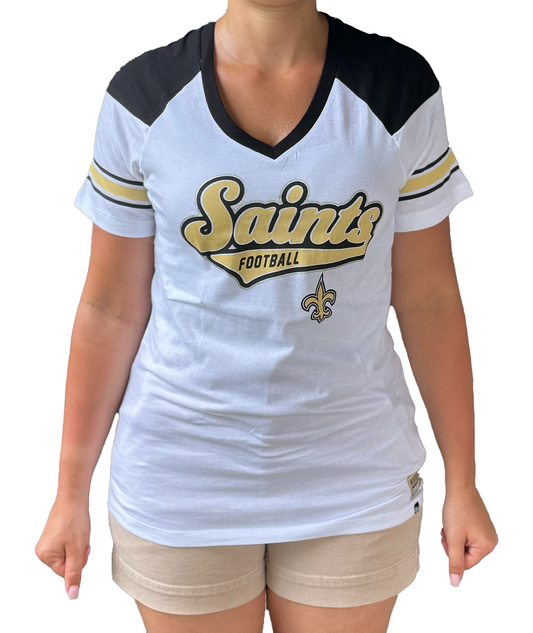 New Orleans Saints Women's Short Sleeve Shirt - Gold Saints