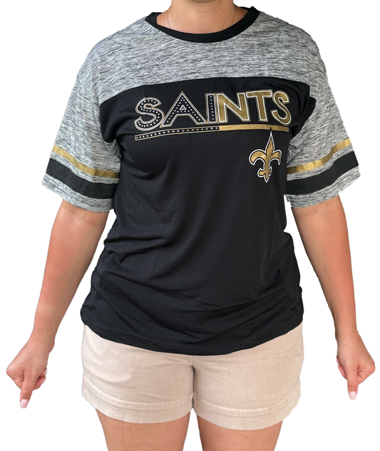 New Orleans Saints Women's Short Sleeve Shirt - Track